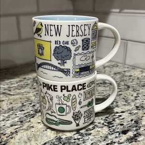 Starbucks New Jersey and Pike Place Mug Set